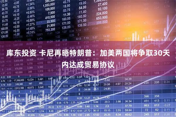 库东投资 卡尼再晤特朗普：加美两国将争取30天内达成贸易协议